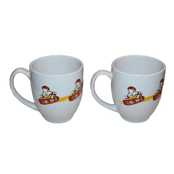 M Ware Other - 2 white skateboarding coffee mugs 16oz each lot